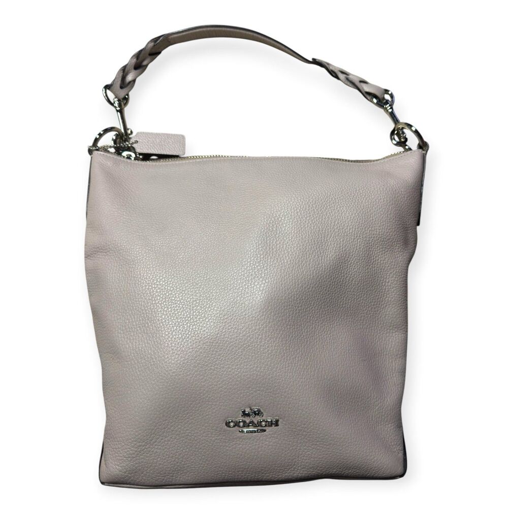 Coach 31507 Gray Bucket Bag Purse Crossbody Shoulder Zip Outside Pocket Large